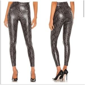 Commando Faux Leather Legging with Control Gray Snake